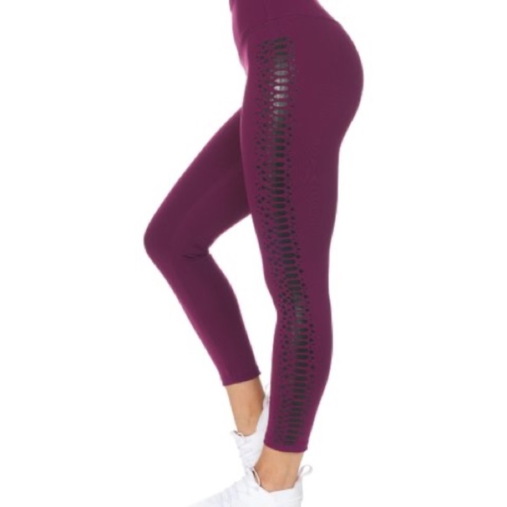 Women’s Plum Snake-Side High-Waist Leggings